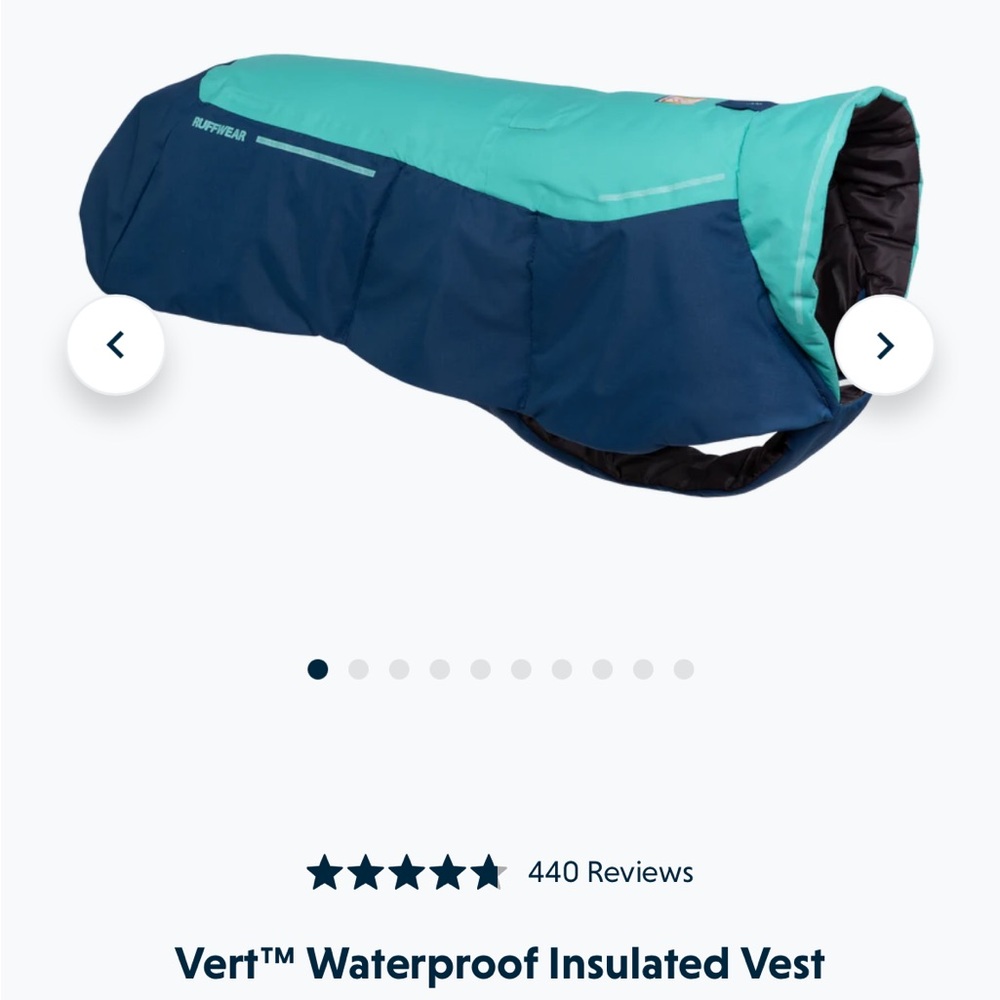 RuffWear Vert Dog Jacket - Aurora Teal